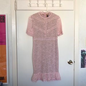 NWT Lace overlay sheath dress
